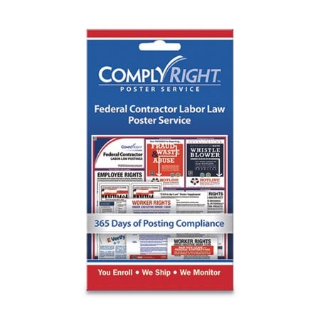 Consolidated Stamp Comply, LABOR LAW POSTER SERVICE, inFEDERAL CONTRACTOR LABOR LAWin, 4W X 7H 098435